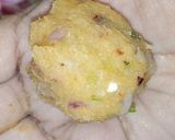 A picture of step 3 of Alu vada.