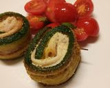 A picture of step 3 of Involtini di zucchine e spada courgette and swordfish rolls.