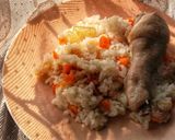 Foto langkah ke 5 dari resep Nasi Ayam Rice Cooker (MPASI 1+).