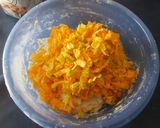 A picture of step 6 of Focaccia with Zucchini Blossoms.