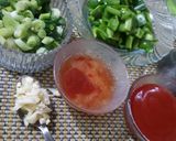 A picture of step 1 of Chicken manchurian.