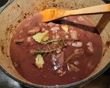 A picture of step 7 of Beef Bourguignon.