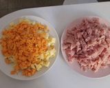 Foto del paso 3 de la receta: Tarta de pollo con jamón y queso