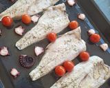 Foto del paso 4 de la receta: Lubina con cherries y pulpo
