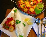 A picture of step 3 of Brazilian fish stew: (moqueca).