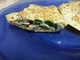 Crepe de pollo, champiñones y espárragos