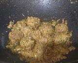 A picture of step 4 of Mutton green chillies gola kabab karahi.