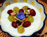 Hình bước làm 2 của món Granola sữa chua nho