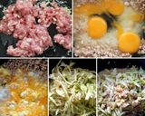 A picture of step 1 of Stir-Fried Cabbage with Eggs & Minced Pork.