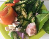 Foto langkah ke 2 dari resep Paru Bacem Cabe Ijo.