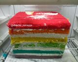 Foto langkah ke 8 dari resep Rainbow Steam Cake VS Keju Gondrong.
