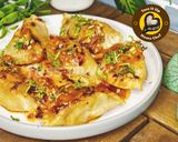 A picture of step 6 of Soft, Juicy, Spicy And Healthy Chicken Momos With Homemade Chilli Garlic Oil Sauce.