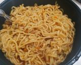 A picture of step 6 of Maggi with my variations.