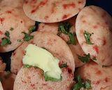 A picture of step 4 of Beetroot Masala Idlis.