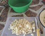 Foto del paso 2 de la receta: Licuado amarrillo con manzana verde y ananá 🍏🍍