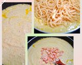 Hình bước làm 3 của món MÌ spaghetti sốt tôm-rau củ