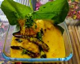 A picture of step 5 of Masoor daal curry with masoor daal pakoda.