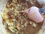 Brownie de porotos con avena instantánea