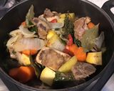 Une image de l'étape 21 de Chevreau aux légumes et os à moelle façon pot au feu revisité.