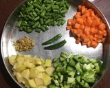 A picture of step 1 of Poha Veggie Roastie.
