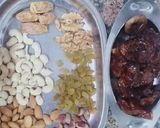 A picture of step 1 of Dry fruits and dates burfi.