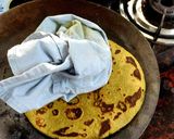 A picture of step 2 of Bajra Rotlo.