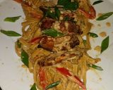 A picture of step 7 of Bianco Meats -" Raging Fettucine, with Cajun Marinated Chicken.