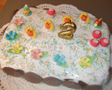Foto del paso 4 de la receta: Tarta de cumpleaños "El jardín nevado de Emma"