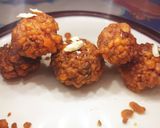A picture of step 7 of Motichoor ladoo.