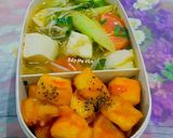 Hình bước làm 2 của món Hộp Cơm Vui Vẻ 8(Cơm chay: canh chua chay,đậu hủ chiên...)