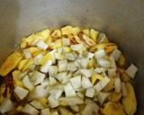 A picture of step 3 of Jackfruit Seed and RawMango gravy.