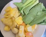 Foto langkah ke 1 dari resep Jus Nanas+apel+pokcoy.