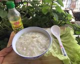 Hình bước làm 2 của món Cháo óc heo khoai tây rau cải nhún cho bé