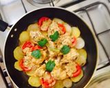 A picture of step 5 of Pan steam chicken with masalay dar sabzi.