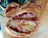 Foto del passaggio 9 della ricetta Strudel salato con mele, speck e formaggio