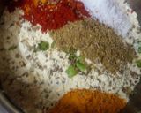 A picture of step 3 of Besan patra.