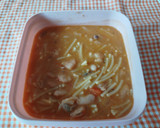Foto del paso 20 de la receta: Alubias con calamar, gambas y almejas