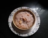 A picture of step 8 of Red Chivda kheer.