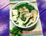 Hình bước làm 3 của món Canh Nấm Bào Ngư Đậu Hủ Với Cải Xoong