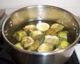 Foto del paso 4 de la receta Alcachofas con relleno de pollo, bechamel y gratinadas