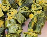 A picture of step 2 of Stir Fry Alu vadi(Arbi leaves,Patra).