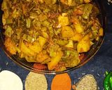तोरी आलू छिलकों की सब्जी (tori aloo chikle ki sabzi reicpe in Hindi) रेसिपी चरण 5 फोटो