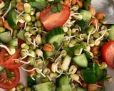 ફણગાવેલા મગ ચણા અને વેજીટેબલ સલાડ (Sprouts Moong Chana veg Salad Recipe in Gujarati) રેસીપી સ્ટેપ2ફોટો