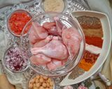 A picture of step 3 of Murgh Cholay.