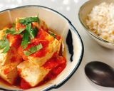 Hình bước làm 2 của món Đậu phụ trắng kho cà chua