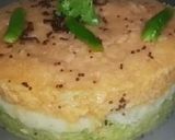 A picture of step 9 of Tricolour dhoklas.