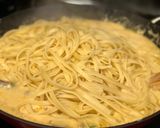 A picture of step 8 of Shrimp & Mushroom Fettuccine.