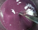 A picture of step 1 of Fruits creamy with pineapple jelly and black currant sauce.