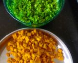 A picture of step 1 of Tricolour Rice.