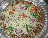 A picture of step 2 of Makeover Pizza Made With Leftover Methi Paratha.